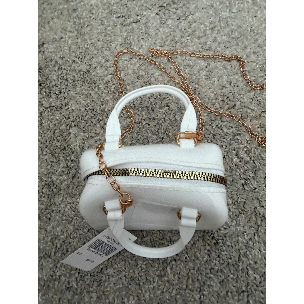 Mini White Jelly Purse with Gold Chain – NWT